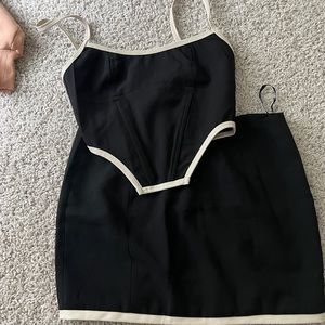 White Fox 2 piece skirt & corset tank